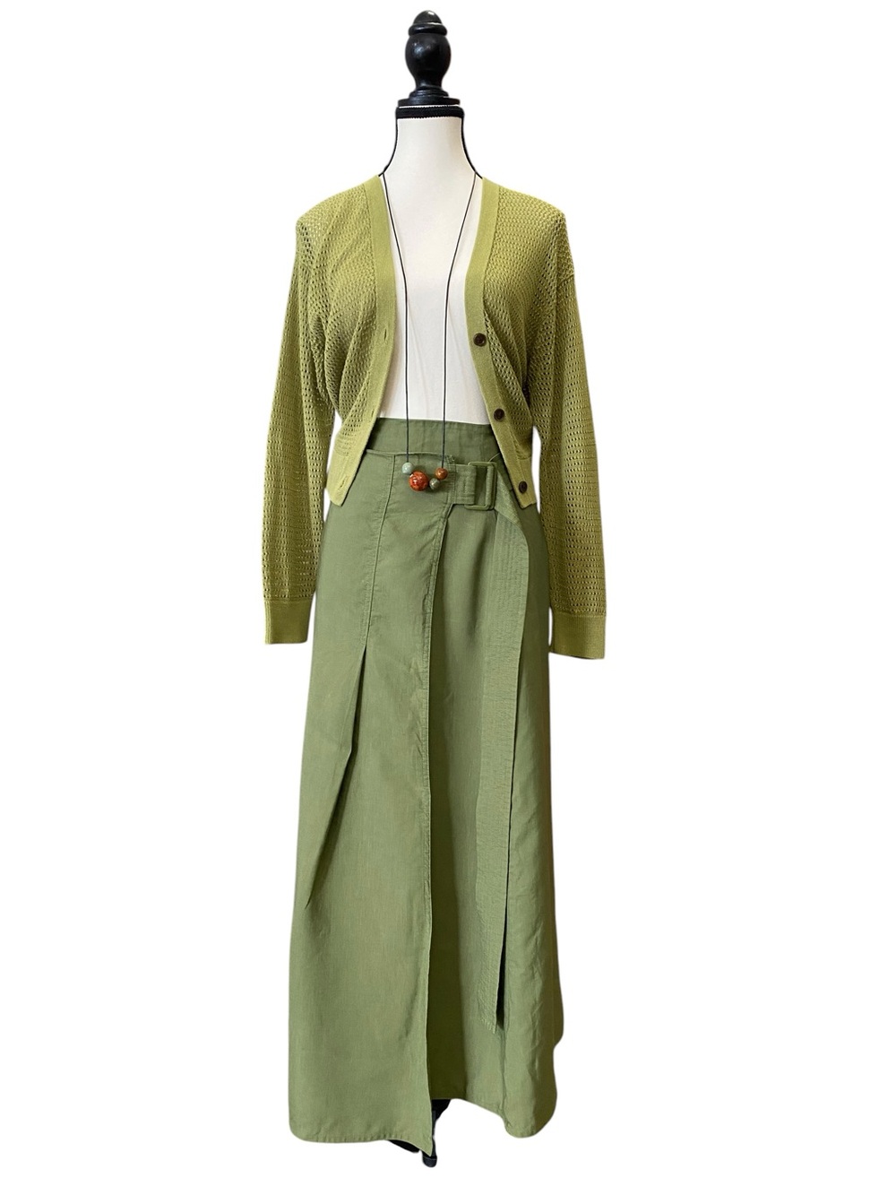 Aritzia Wilfred Silana Wrap Skirt Lyocell Linen blend Size M